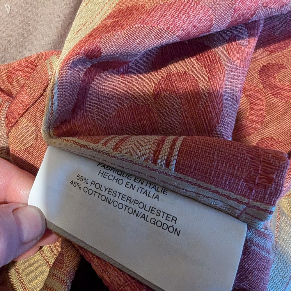 TOMMY HILFIGER CREST SCROLL DAMASK RED GRID KING SHAM SET - Picture 6 of 8